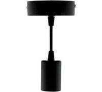 Zenitech Kit de suspension luminaire métal avec cordon textile - Noir