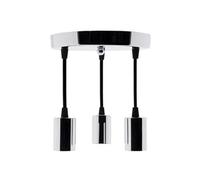 Zenitech Kit de suspension triple déco métal chromé avec cordon textile - Elexity