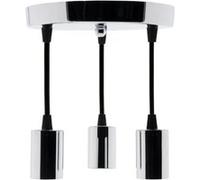 Zenitech - Kit de suspension triple déco métal chromé + cordon 1m - Elexity Gris G