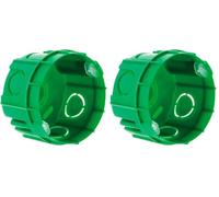 Zenitech Lot 10 boîtes maçonnerie Ø60x40mm - appareillage vis et Griffes - Vert (Lot de 2)