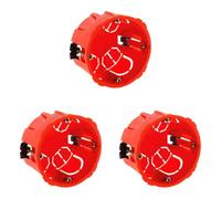 Zenitech Lot 10 boîtes placo Ø65x40mm appareillage vis et Griffes - Rouge (Lot de 3)