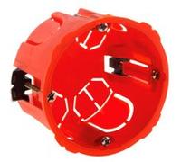 Zenitech Lot de 10 boîtes placo Ø65x40 mm – appareillage, vis et griffes – Rouge