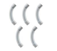 Zenitech - Lot 5 Courbes Tube IRL Ø25mm - PVC Rigide - Compatible Ø16, Ø20, Ø25mm, Pose Facile, Espaces Restreints, Organisation et Protection Câblages - Dérivations Sécurisées - Gris