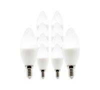 Zenitech - Lot de 10 ampoules LED Flamme 5W E14 400lm 6500K
