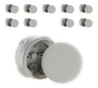 Zenitech - Lot de 10 boîtes de dérivation IP55 Ø70x35mm - Gris Gris G