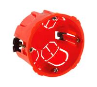 Zenitech - Lot de 10 Boîtes d'Encastrement Placo Ø65mm P40mm - pour Appareillage à Vis ou Griffes - Haute Tenue au Feu jusqu'à 850° - Rouge