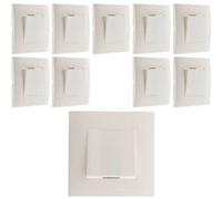 Zenitech - Lot de 10 boutons poussoirs 10A bornes auto - blanc G