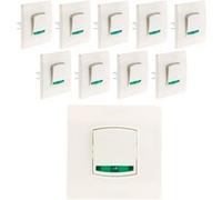 Zenitech - Lot de 10 boutons poussoirs à voyant Diwone