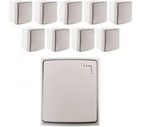 Zenitech - Lot de 10 boutons poussoir à voyant - Gris - Orok Gris G