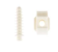 - Lot de 10 clips avec chevilles Ø20mm - Blanc