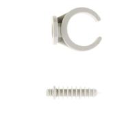 Zenitech - Lot de 10 clips avec chevilles Ø25mm - Gris