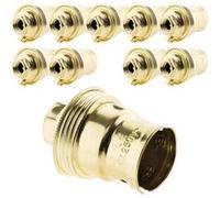 Zenitech - Lot de 10 douilles B22 Acier laitonné simple bague borne de terre G
