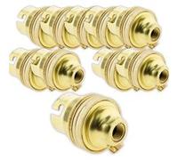 Zenitech - Lot de 10 douilles B22 laiton bague borne de terre - double Laiton G