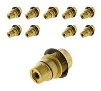 Zenitech - Lot de 10 douilles E14 simple bague - Doré Doré G
