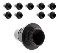 Zenitech - Lot de 10 douilles E14 simple bague - Noir Noir G