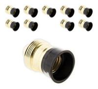 Zenitech - Lot de 10 douilles E27 Acier Laitonné collerette bakélite G