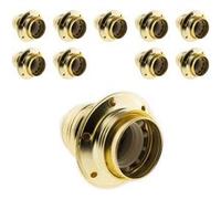 Zenitech - Lot de 10 douilles E27 Acier Laitonné double bague borne de terre