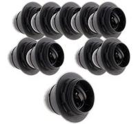 Zenitech - Lot de 10 douilles E27 + bague - Noir Noir G