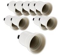 - Lot de 10 douilles E27 Résine avec patte équerre - Blanc