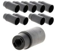 Zenitech - Lot de 10 douilles lisses sans bague E14 - Noir G