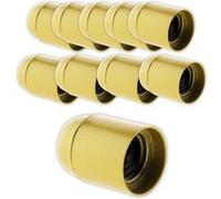 Zenitech - Lot de 10 douilles lisses sans bague - E27 - Doré Doré G