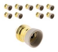 Zenitech - Lot de 10 douillesE27 en laiton avec collerette porcelaine Laiton G