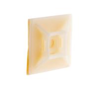 Zenitech - Lot de 10 Embases Adhésives pour Colliers de Câblage - Adhésif Puissant - Compatibilité Universelle, Fixation Durable - Installation Propre Sans Perçage - Jaune