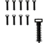 Zenitech - Lot de 10 embases Noires pour chevilles Noir G