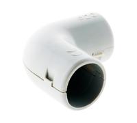 Zenitech - Lot de 10 Équerres IRL Ø20mm - PVC Durable - Pour Conduits Rigides, Installation Tubes Électriques Intérieurs - Fixation Fiable - Bricolage et Professionnels - Gris