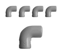 Zenitech - Lot de 10 équerres IRL Ø25mm - Gris