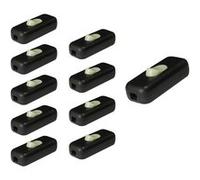 Zenitech - Lot de 10 interrupteurs 2A bipolaires luminescents - Noir G