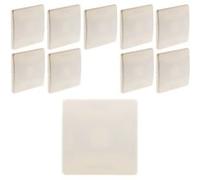 Lot de 10 plaques cache boîtes 75x75mm vis + griffes - Blanc - Diwone - Zenitech