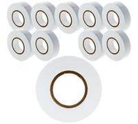 Zenitech - Lot de 10 rouleaux adhésifs 19mm x 20m - Blanc G