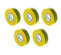 Zenitech - Lot de 10 rouleaux adhésifs 19mm x 20m - Jaune/Vert G