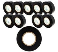 Zenitech - Lot de 10 rouleaux adhésifs 19mm x 20m - Noir G