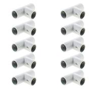 Zenitech - Lot de 10 Tés pour Tube IRL Ø20mm - Gris