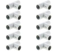 Zenitech – Lot de 10 tés pour tube IRL Ø20 mm – Gris