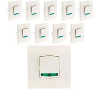 Zenitech - Lot de 10 va et vient Diwone borne-auto + voyant G