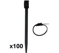 Lot de 100 colliers de câblage 6x114mm - Noir - Zenitech