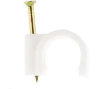 Zenitech Crochets de fixation Ø12 mm Lot de 100 Blanc