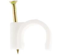 Zenitech Crochets de fixation Lot de 100 Ø14 mm Blanc
