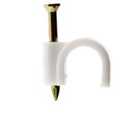 Zenitech - Lot de 100 crochets de fixation Ø5mm - Blanc