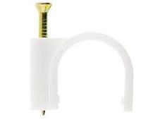 Lot de 100 crochets de fixation Ø6mm - Blanc - Zenitech