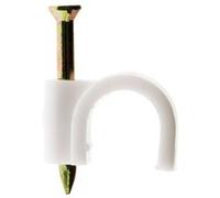 Zenitech Crochets de fixation Ø9 mm Blanc - Lot de 100