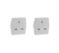 Zenitech Lot de 2 adaptateurs France/UK - Blanc