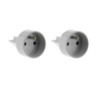 Zenitech Lot de 2 adaptateurs Voyage France/Suisse - Blanc