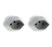 Zenitech - Lot de 2 adaptateurs voyage Suisse/France - Blanc Blanc