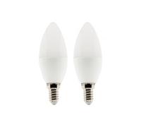 Zenitech - Lot de 2 ampoules flamme LED E14 - 5W - Blanc neutre - 400lm - 4000K - Elexity Neutre G