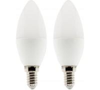 Zenitech - Lot de 2 ampoules flamme LED E14 - 5W - Blanc neutre - 400lm - 4000K - Elexity Neutre G