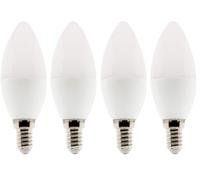 Zenitech Lot de 2 ampoules LED flamme 5,2W E14 470lm 2700K - Blanc chaud